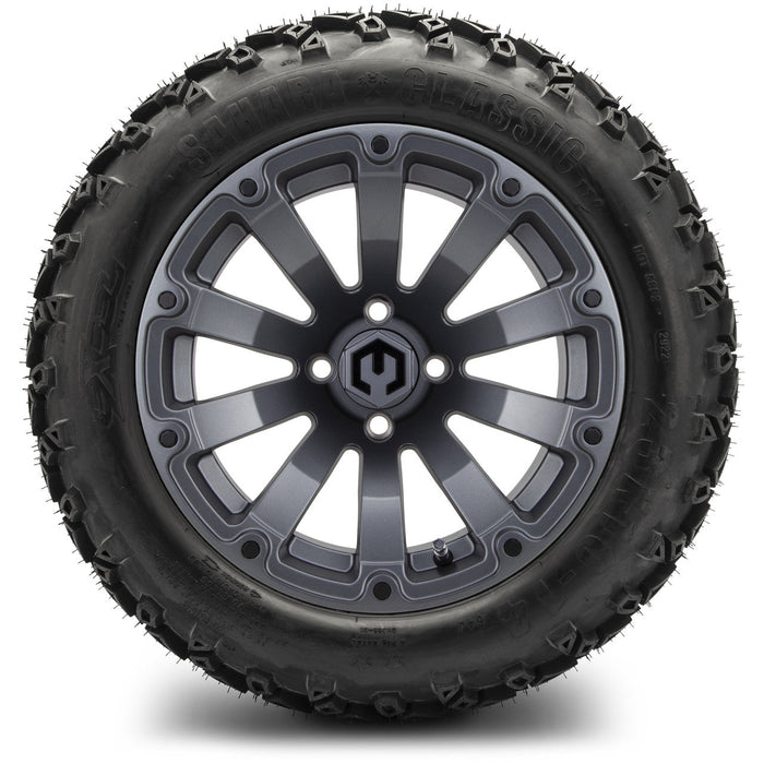 MODZ 14' Bomber Matte Gunmetal - Tire and Wheel Combo
