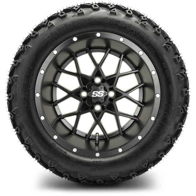 MODZ 14" Vortex Matte Black Wheels & Off-Road Tires Combo