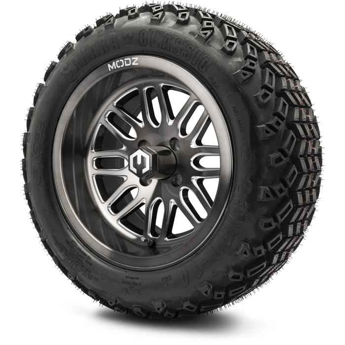 MODZ 14" Mayhem Brushed Gunmetal with Ball Mill Wheels & Off-Road Tires Combo