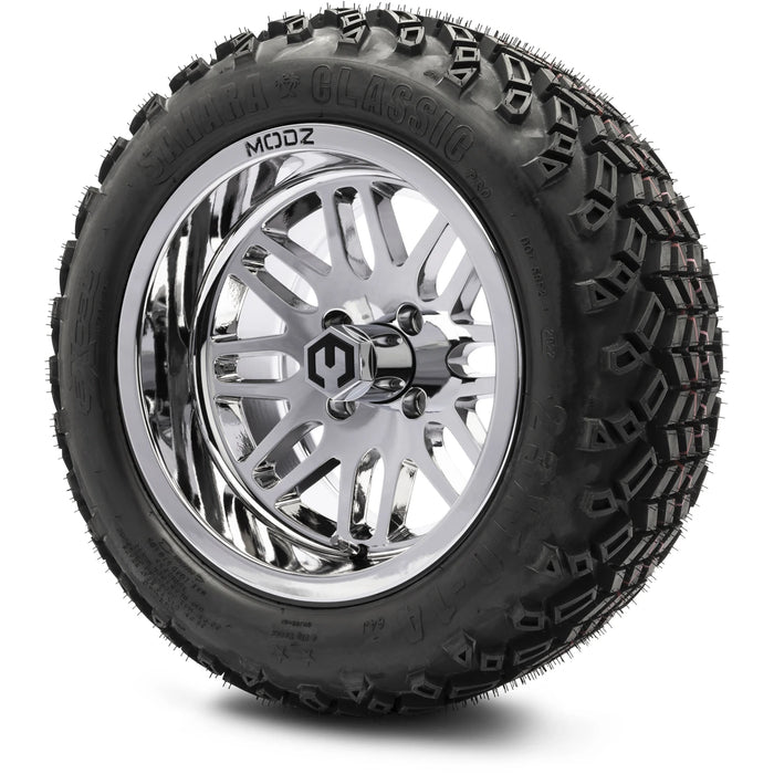 MODZ 14" Mayhem Chrome Wheels & Off-Road Tires Combo