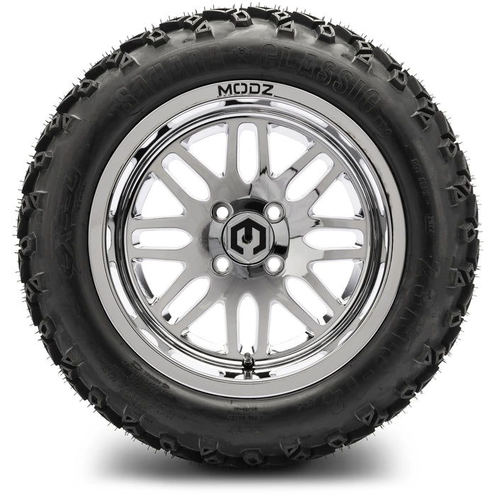 MODZ 14" Mayhem Chrome Wheels & Off-Road Tires Combo