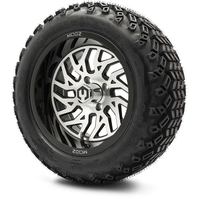 MODZ 14" Carnage Machined Black Wheels & Off-Road Tires Combo