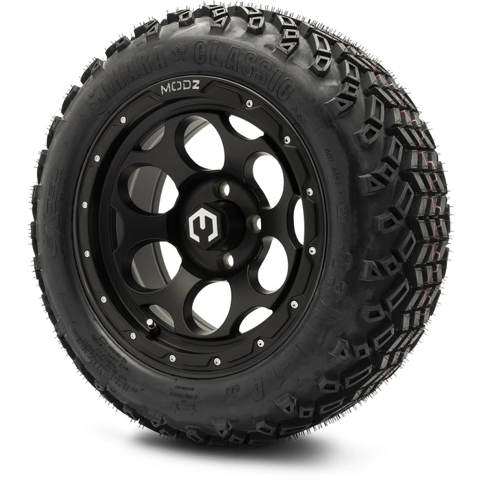 MODZ 14" Militia Matte Black Wheels & Off-Road Tires Combo