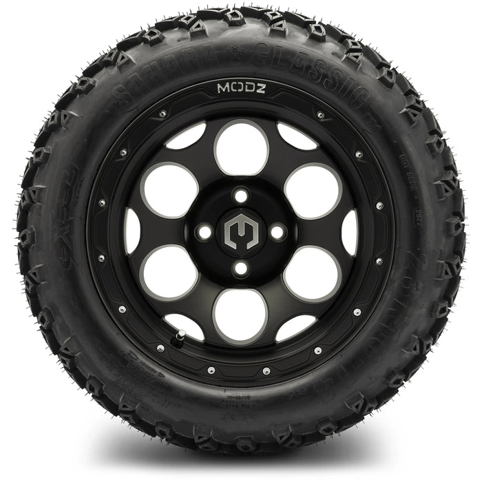 MODZ 14" Militia Matte Black Wheels & Off-Road Tires Combo