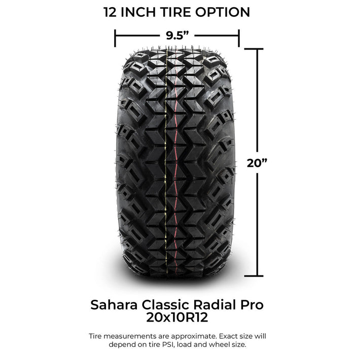 MODZ® 12" Matrix Machined Matte Black - Lifted Tires and Wheels Combo