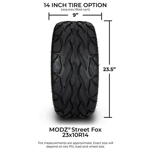 MODZ 14' Renegade Glossy Black - Tire and Wheel Combo
