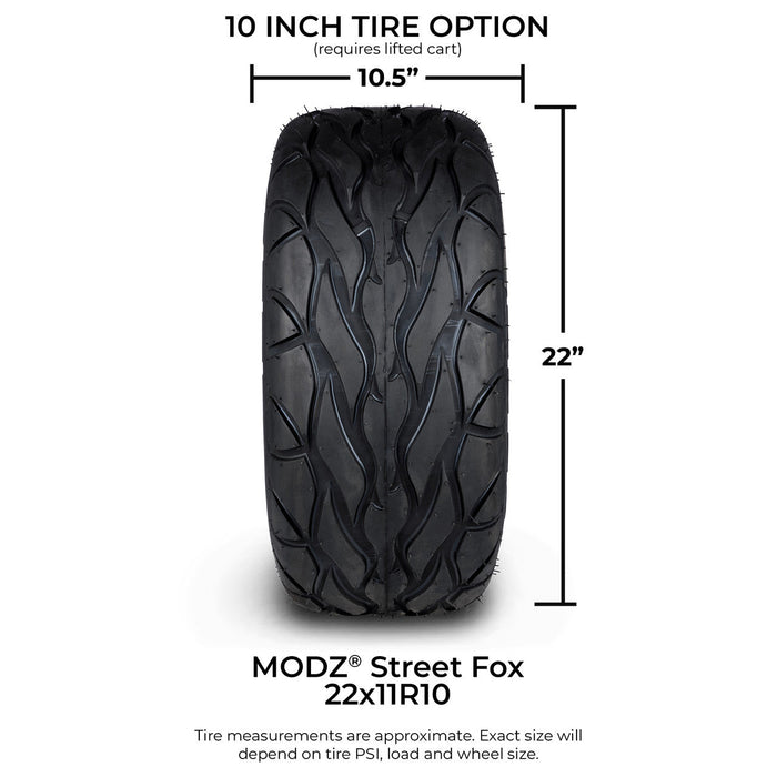 MODZ 10' Vampire Glossy Black - Tire and Wheel Combo