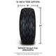 MODZ® 14" Halo Chrome Wheels & Street Tires Combo