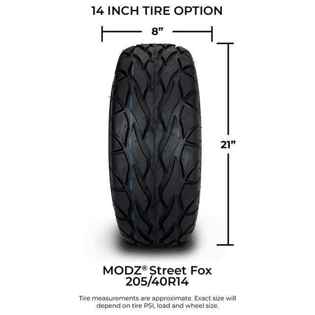 MODZ 14' Fury Chrome - Tire and Wheel Combo