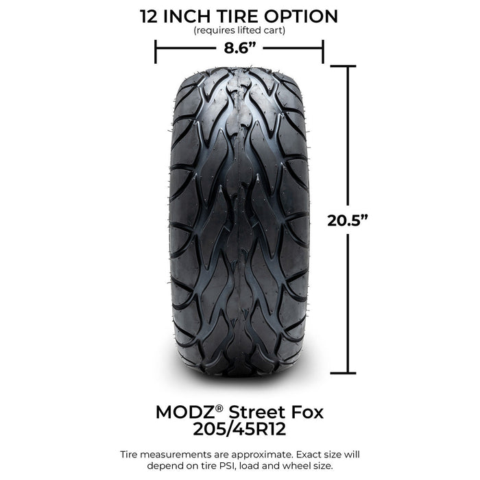 MODZ 12' Enforcer Machined Black - Tire and Wheel Combo