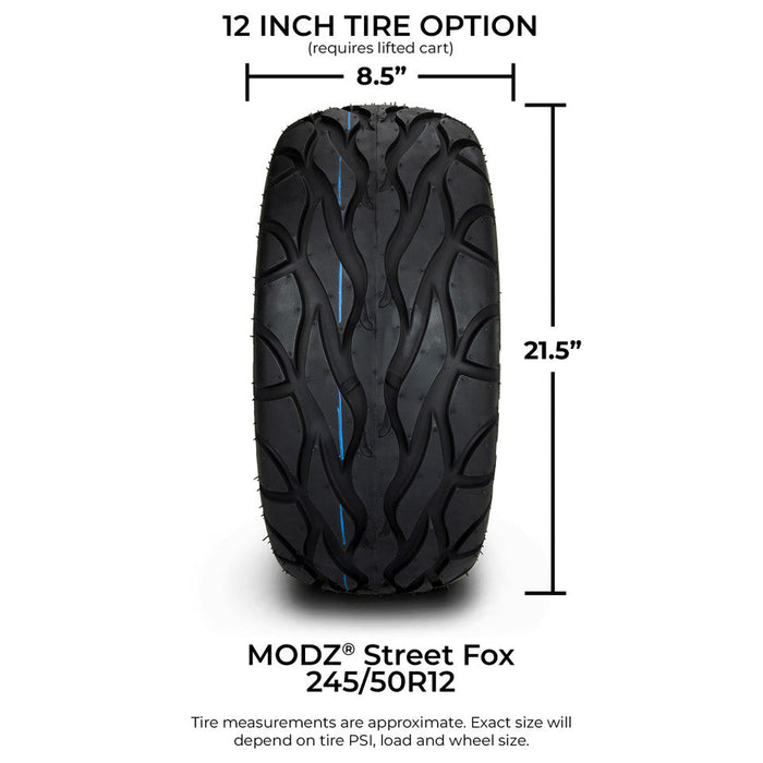 MODZ 12' Bomber Machined Black - Tire and Wheel Combo