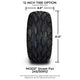 MODZ 12" Galaxy Matte Black Wheels & Street Tires Combo