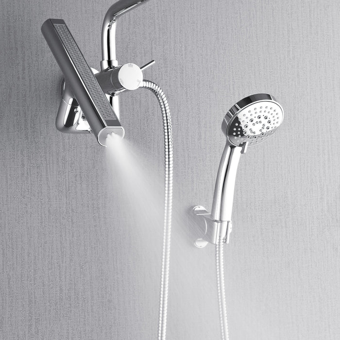 Forno AcquaFALL Mini Spa System with 9" Rainfall Shower Head, 5-in-1 Handheld Shower and 3 Function Body Jet in Polished Chrome