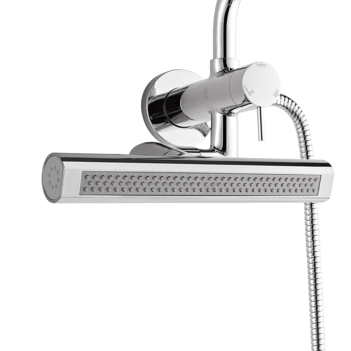 Forno AcquaFALL Mini Spa System with 9" Rainfall Shower Head, 5-in-1 Handheld Shower and 3 Function Body Jet in Polished Chrome