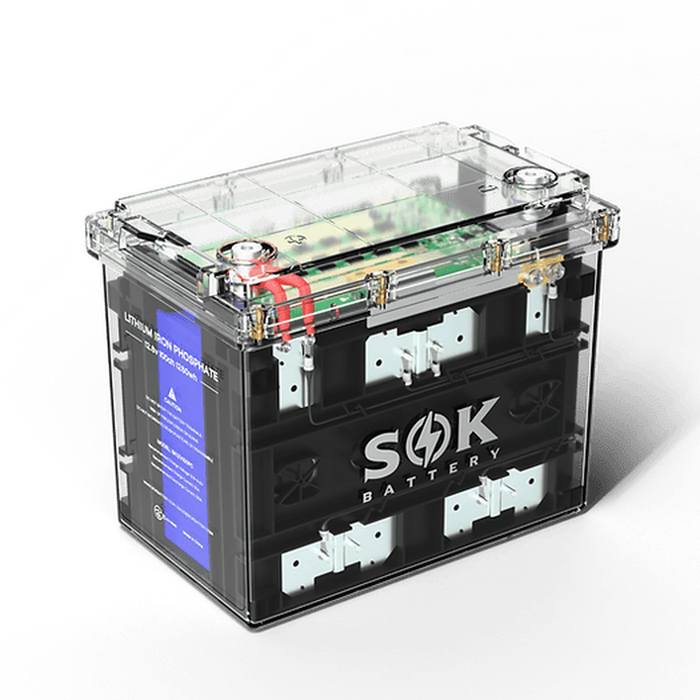 SOK 12V 100Ah LiFePO4 Battery Bluetooth, Clear Sealed Box (SK12V100PC)