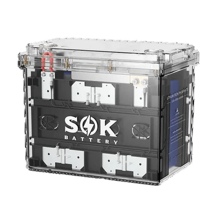 SOK 12V 100Ah LiFePO4 Battery Bluetooth, Clear Sealed Box (SK12V100PC)