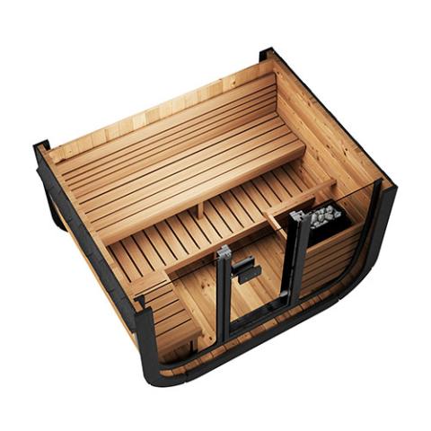 SaunaLife Model CL5G Cube-Series Outdoor Home Sauna Kit, Up to 4 Persons