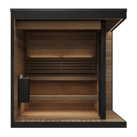 SaunaLife GL6 Outdoor Sauna Kit - Garden Luxury-Series Outdoor DIY Sauna Kit, Thermo-Spruce, up to 6 Persons