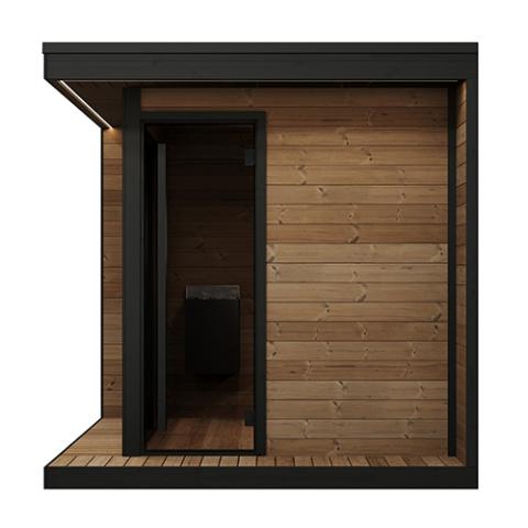 SaunaLife GL6 Outdoor Sauna Kit - Garden Luxury-Series Outdoor DIY Sauna Kit, Thermo-Spruce, up to 6 Persons