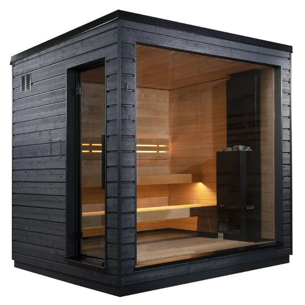 SaunaLife Model G6 Pre-Assembled Outdoor Home Sauna Up to 5 Persons