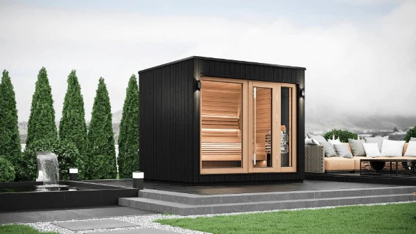 SaunaLife Model G7S Pre-Assembled Outdoor Home Sauna Up to 6 Persons