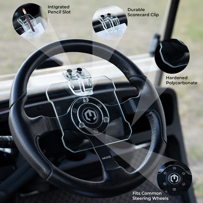 MODZ® Golf Cart Steering Wheel Scorecard Holder