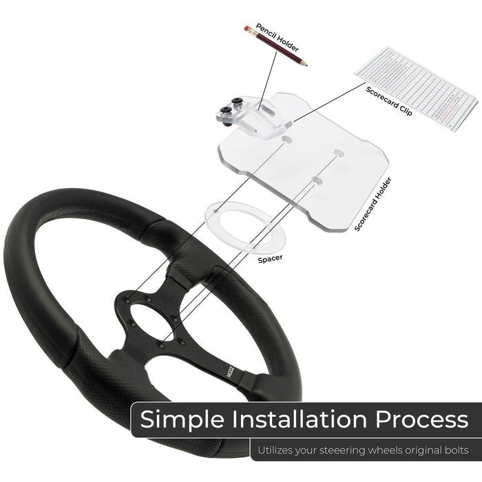 MODZ® Golf Cart Steering Wheel Scorecard Holder