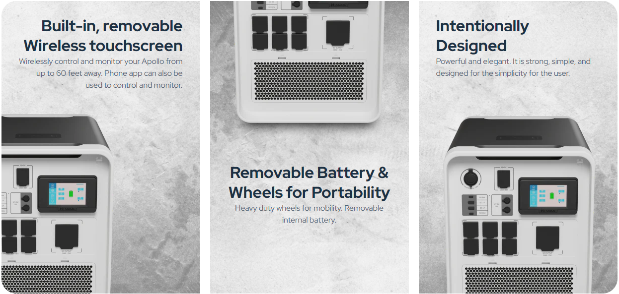 Big Battery Apollo 5K Ultra-Fast Portable Solar Power Station with Kit Options