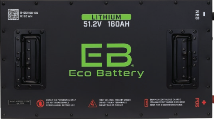 Eco Battery 51V 160Ah LiFePO4 Golf Cart Battery