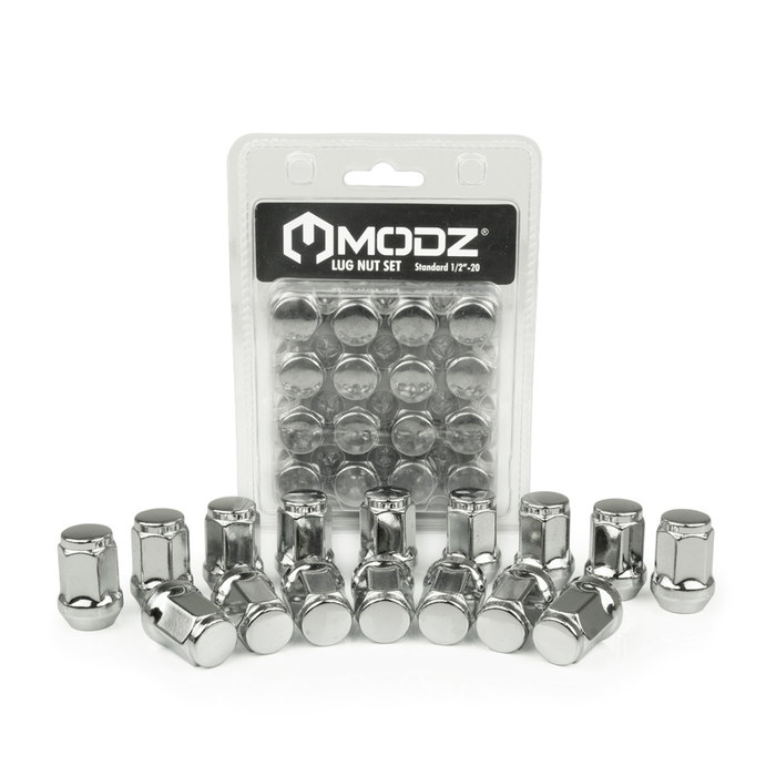 MODZ 16-Pack Chrome Golf Cart Lug Nuts (Standard) for Club Car, EZGO and ICON
