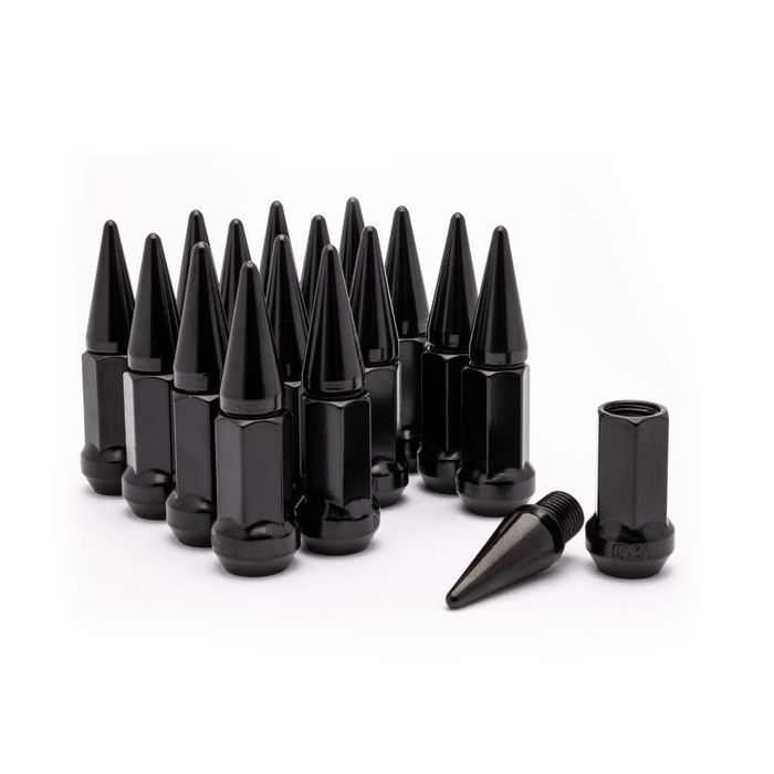 MODZ 16-Pack Black SPIKED Golf Cart Lug Nuts (Metric) for Yamaha, Evolution and Denago