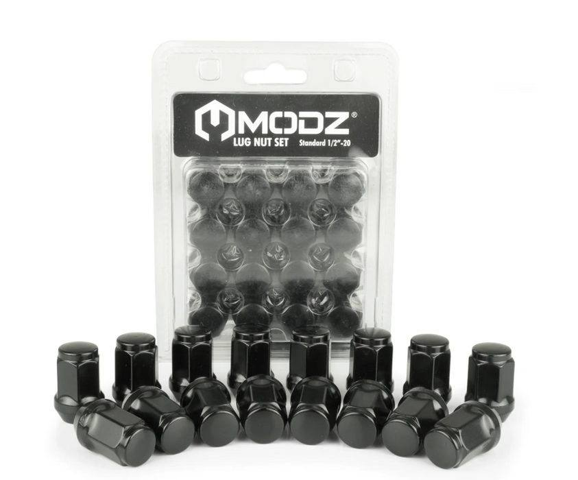 MODZ 16-Pack Black/Chrome Golf Cart Lug Nuts - Standard/Metric Options