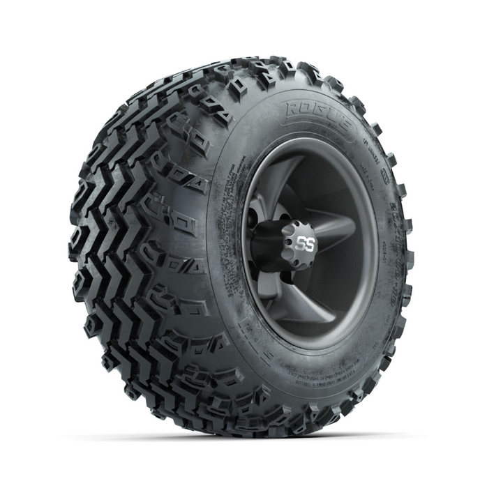 GTW Godfather Matte Grey 10 in Wheels with 20x10.00-10 Rogue All Terrain Tires - Full Set