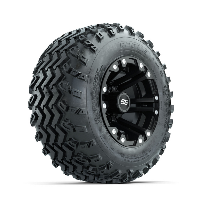 GTW Specter Matte Black 10 in Wheels with 20x10.00-10 Rogue All Terrain Tires - Full Set