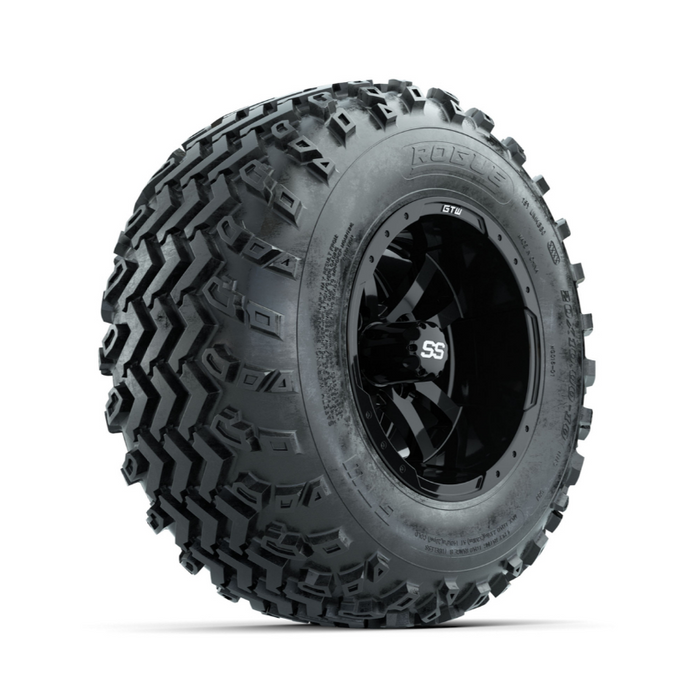 GTW Storm Trooper Black 10 in Wheels with 20x10.00-10 Rogue All Terrain Tires - Full Set