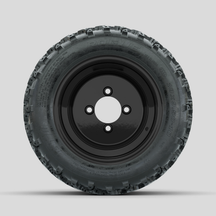 GTW Steel Black 10 in Wheels with 18x9.50-10 Rogue All Terrain Tires - Full Set