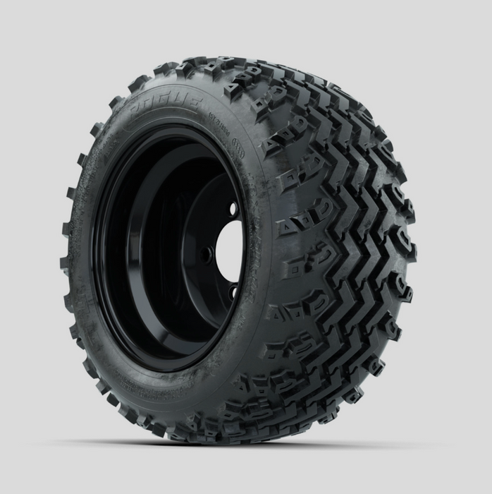 GTW Steel Black 10 in Wheels with 18x9.50-10 Rogue All Terrain Tires - Full Set