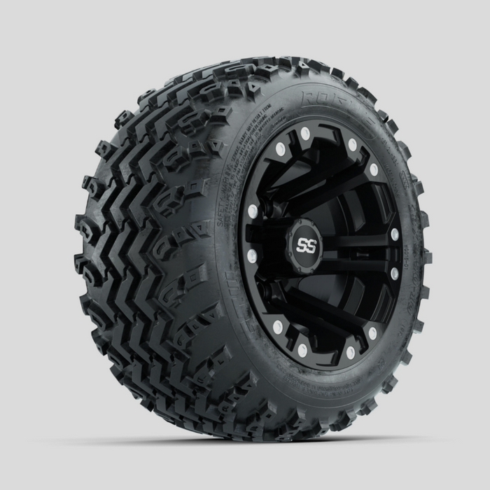 GTW Specter Matte Black 10 in Wheels with 18x9.50-10 Rogue All Terrain Tires - Full Set