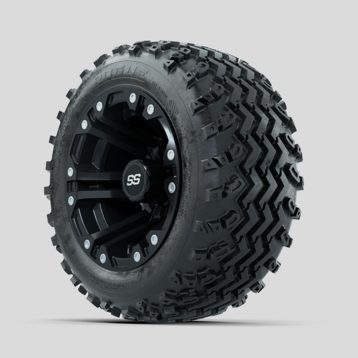 GTW Specter Matte Black 10 in Wheels with 18x9.50-10 Rogue All Terrain Tires - Full Set