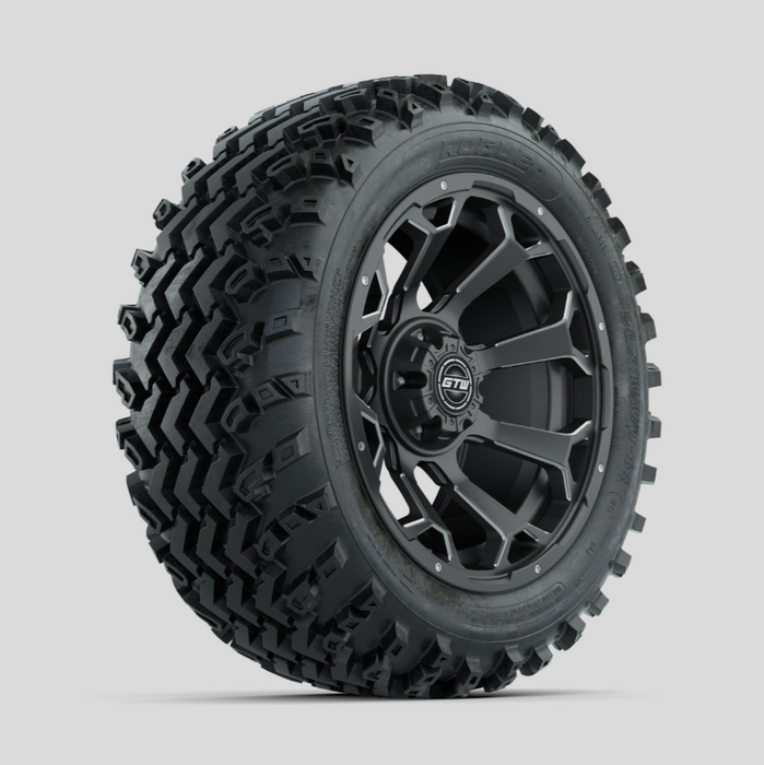 GTW Raven Ball Milled/Matte Grey 14 in Wheels with 23x10.00-14 Rogue All Terrain Tires - Full Set