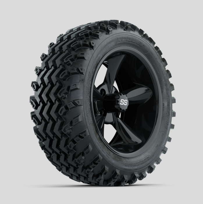 GTW Godfather Black 14 in Wheels with 23x10.00-14 Rogue All Terrain Tires - Full Set