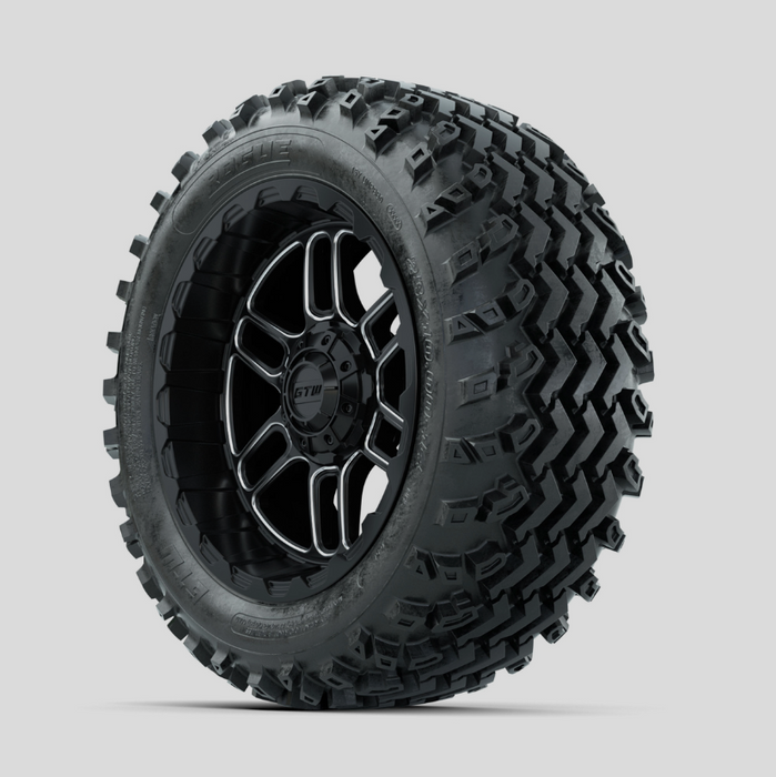 GTW Titan Machined/Black 14 in Wheels with 23x10.00-14 Rogue All Terrain Tires - Full Set
