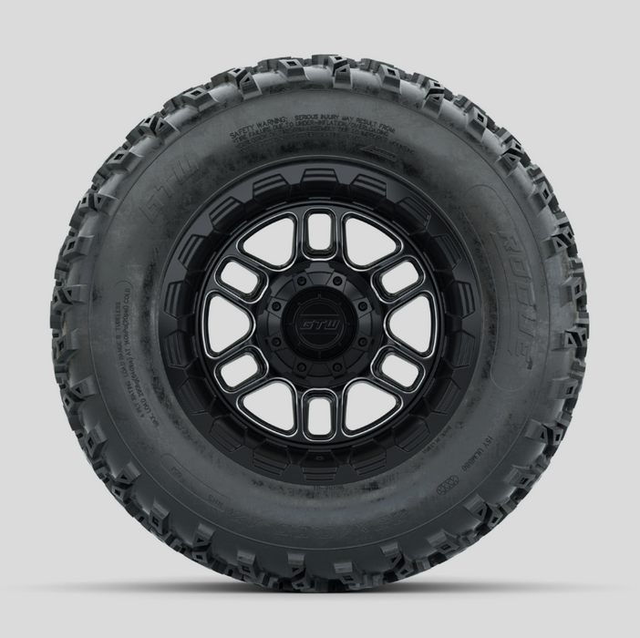 GTW Titan Machined/Black 12 in Wheels with 23x10.00-12 Rogue All Terrain Tires - Full Set