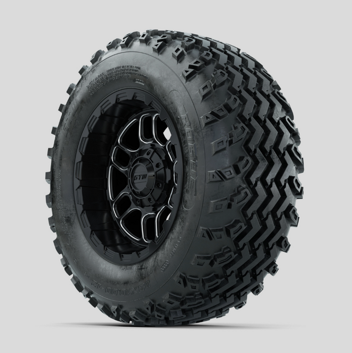 GTW Titan Machined/Black 12 in Wheels with 23x10.00-12 Rogue All Terrain Tires - Full Set