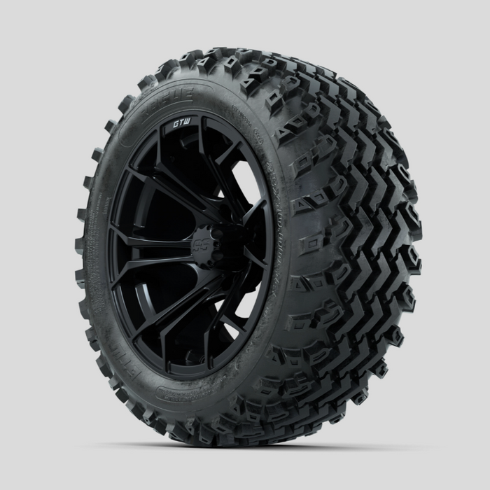 GTW Spyder Matte Black 14 in Wheels with 23x10.00-14 Rogue All Terrain Tires - Full Set