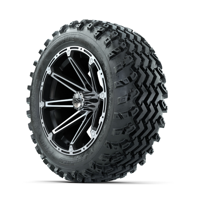 GTW Element Machined/Black 14 in Wheels with 23x10.00-14 Rogue All Terrain Tires - Full Set