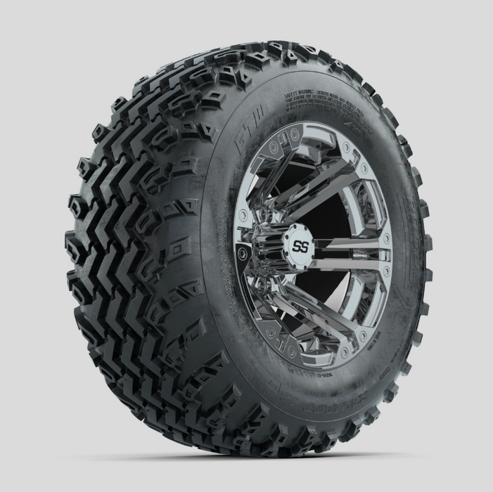 GTW Specter Chrome 12 in Wheels with 23x10.00-12 Rogue All Terrain Tires - Full Set