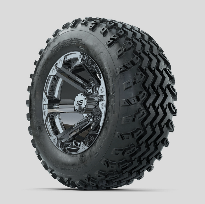 GTW Specter Chrome 12 in Wheels with 23x10.00-12 Rogue All Terrain Tires - Full Set