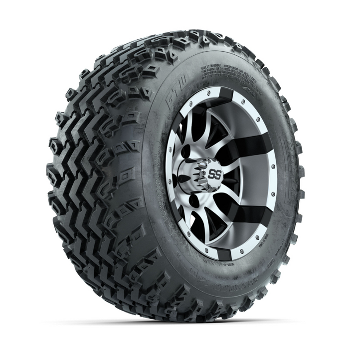 GTW Diesel Machined/Black 12 in Wheels with 23x10.00-12 Rogue All Terrain Tires - Full Set