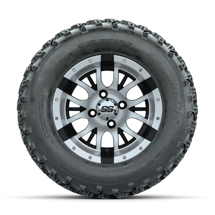 GTW Diesel Machined/Black 12 in Wheels with 23x10.00-12 Rogue All Terrain Tires - Full Set